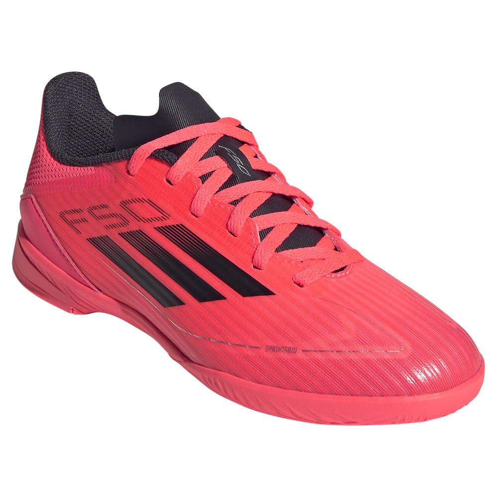 Futsal Shoes for Juniors and Kids F50 LEAGUE IN Boys and Girls NIR17 Metallic Cm [Adidas] 17-24.5cm Turbo/Aurora Black/Platinum (IF1369) 24.0