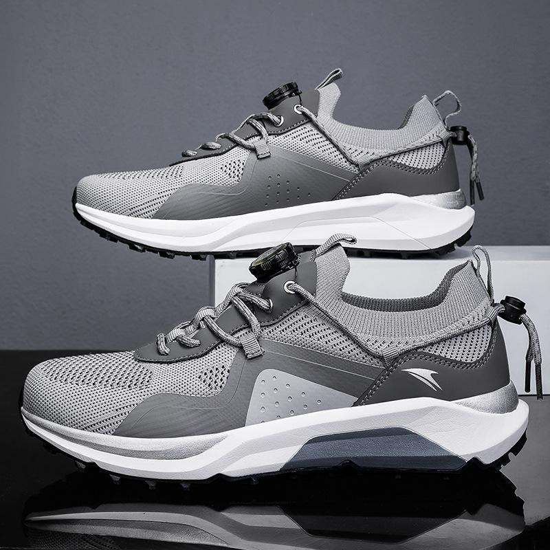 

Men s sports and leisure shoes Four Seasons New Lightweight Mesh Casual Breathable Comfortable Rotary Buckle Trendy Versatile Men s Shoes 45