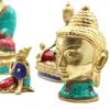 Buddha Head Statue Brass 8 cm