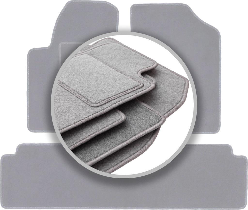 Gray car mats for: Peugeot Partner I kombivan, Tepee (1997-2010)
