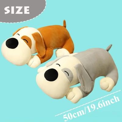 Soft Dog Plush Hugging Pillow Dogs Plush Puppy Stuffed Animals Toys Cute Cuddle Doll Christmas Birthday Gift for Kids Boys Girls
