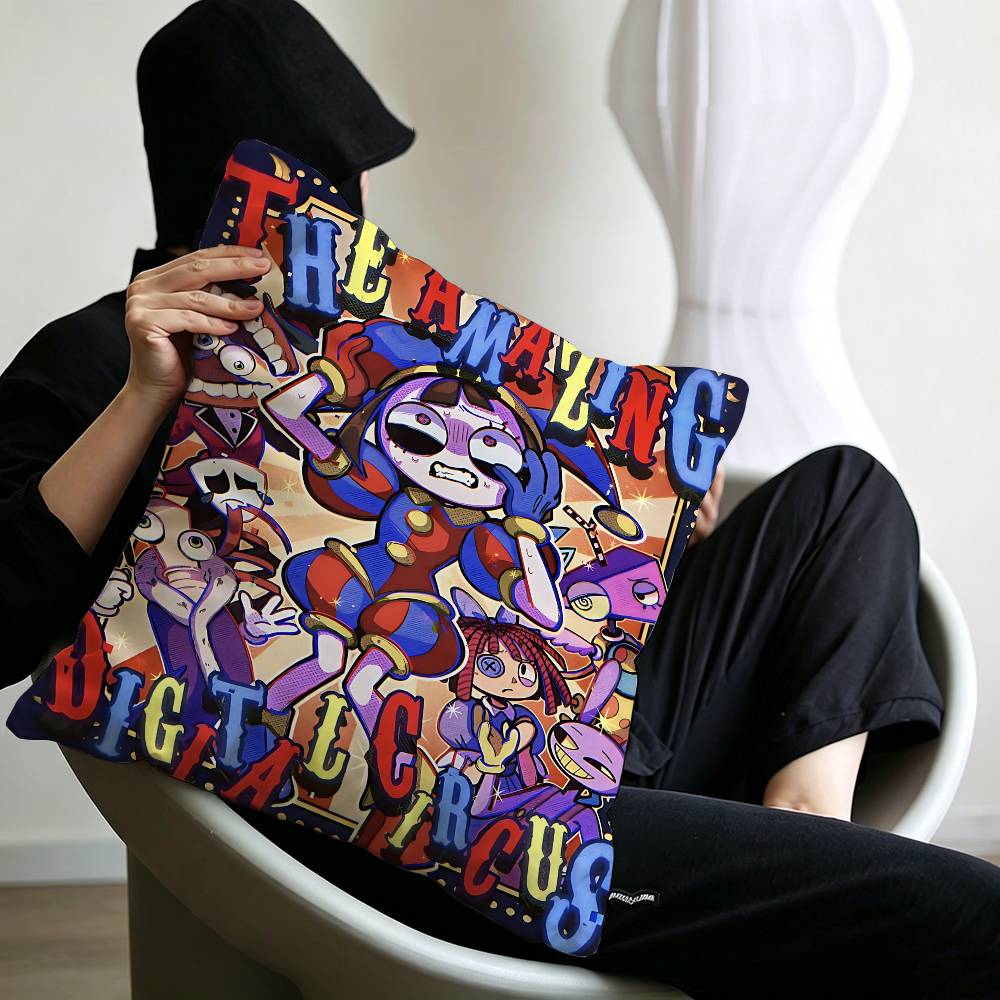 Animation A-Amazing D-Digital Circus Lucky Dragon Pillow Cover Sofa Cushion Cover Home Room Decoration Children Gift