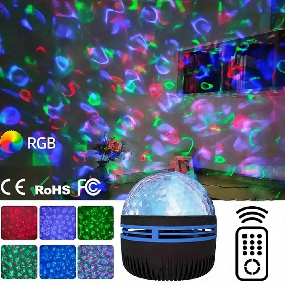 Remote Control Aurora Projection Lamp Color-Changing Light RGB Color LED Night Light Auto Rotating Northern Lights Effect