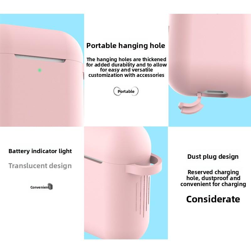 Protective Case Suitable for Wireless Bluetooth Silicone Earphones 1/2 Generation Universal Soft Case Protective Case