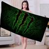 M-MonsterS LOGO Energy Microfiber Blanket Quick Drying Beach Towels Oversized Printing Super Absorbent Pool Towel Blanket