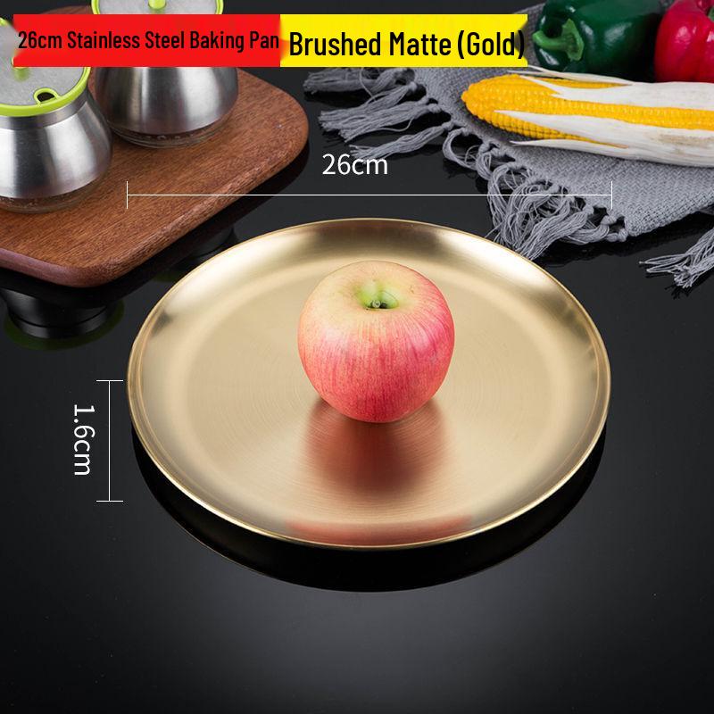 ZISIZ Stainless Steel Deep Compartment Serving Plate