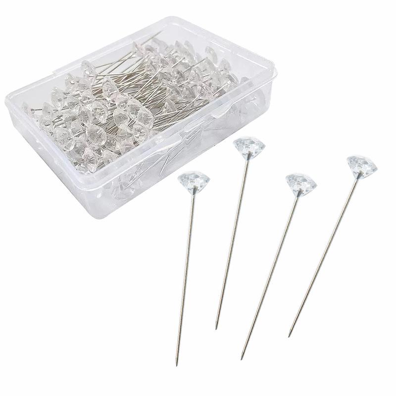 Diamantförmige durchsichtige Stecknadeln für DIY, Nähen und Quilten