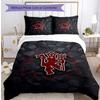 Set Lenzuola Manchester United FC Stampato 3 Pezzi Copripiumino Traspirante con Federe Biancheria da Letto Decorativa per Camera da Letto Casa
