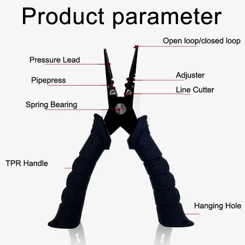 Stainless Steel Fishing Plier Hook Remover Outdoor Fish Line Cutter Tool Comfortable Grip Scissors Fishing Accessories