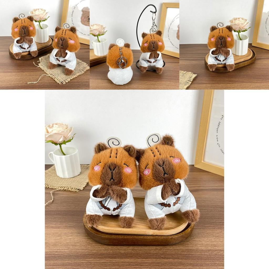 Captivating Plush Capybara Keychain Doll With Short Fur Perfect For Kids Adults And