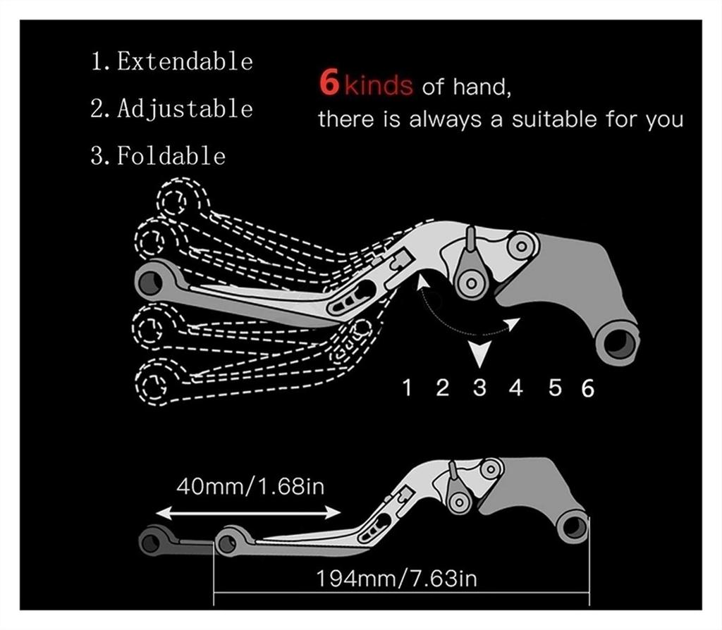 Motorcycle Adjustable Folding Handle Lever Brake Clutch Levers for Yamaha XJR1300 1995 1996 1997