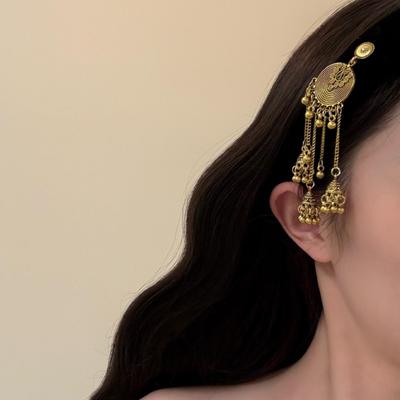 Black Velvet Tassel Headband: Stylish & Versatile Chinese Ethnic Design for Women