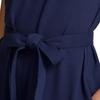 Polo Ralph Lauren Solid Color Belted Polo Collar A-Line Short Sleeve Dress Women dresses Dark-Blue WMPODRSNFA20247-410