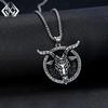 Xiweier Retro Bull Head Necklace - Unisex Copper Pendant
