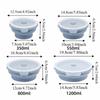 with Lids Portable Food Container Solid Colors Silicone Collapsible Bowl  Outdoor