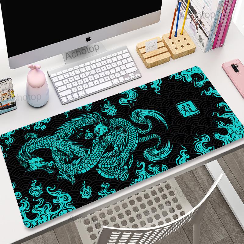 Large Mouse Pad Gaming Mousepad xcm Mouse Mat Chinese Dragon Art Gamer Mousepads PC Desk Pads Pink White Keyboard Mats XXL