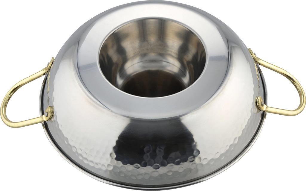 Wahei Freiz Tabletop Hot Pot, Shabu-Shabu Hot Pot, 26cm, Stainless Steel, for Gas Stoves Only, DR-4222