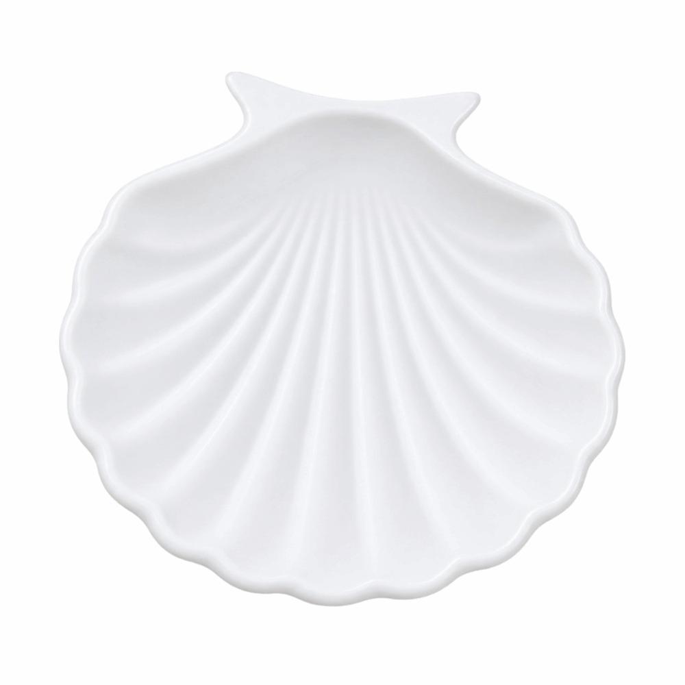 Conch Shape Plaster Decorative Tray White Jewelry Dish Jewelry Storage Trays Jewelry Storage