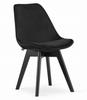 Modern Scandinavian Chair For The Kitchen Dining Room Mileo Premium Black Velvet