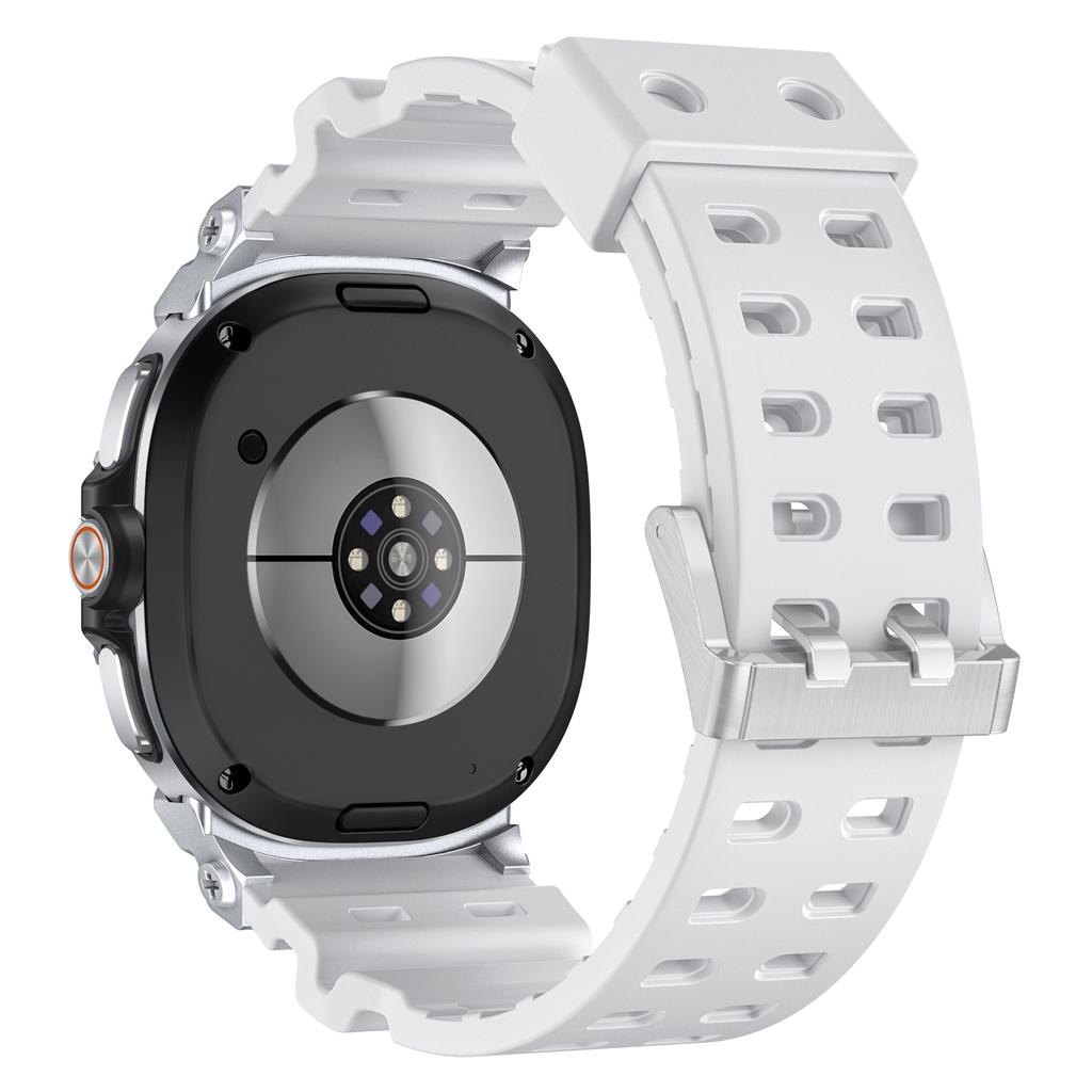 Rugged Sport Band For Samsung Galaxy Watch 8 40mm 44mm Strap Silicone Band with Stainless Steel Connector For Galaxy Watch 8 Classic 46mm