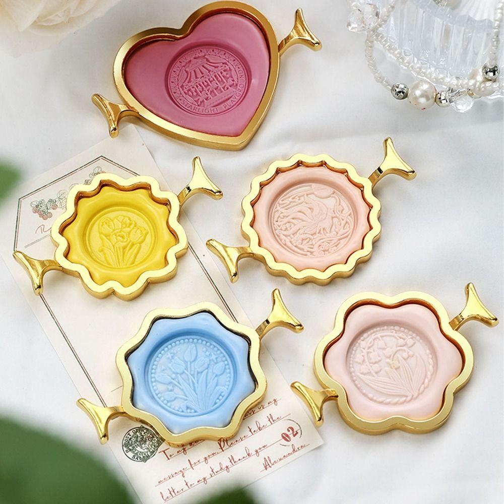 3Pcs Gold Wax Seal Stamp Rings for 2.5cm/0.98in Stamp Wax Seal Stamp Mold Wax Seal Molds  Envelopes