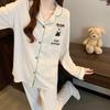 Cute Flying Dog Imitation Cotton Pajamas Women's Spring New Long Sleeve Cute Student Two-piece Loungewear