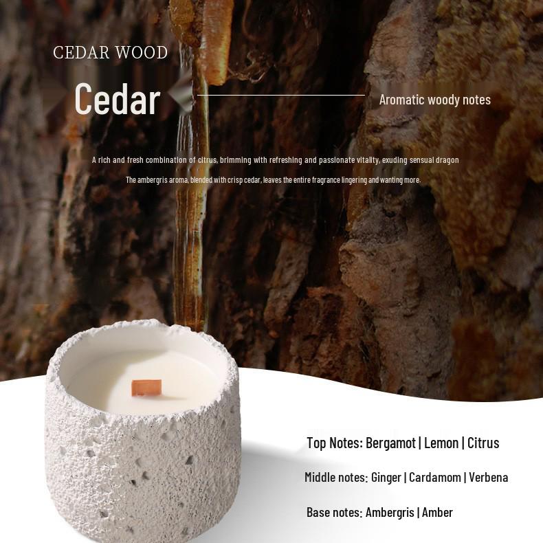 Aroma Candle: Long-lasting Wood Scent for a Cozy Home Atmosphere 190g - Large Capacity