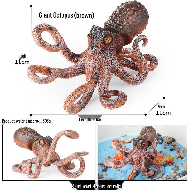Marine Life Toy Set: Squid, Octopus & Jellyfish Figurines for Kids