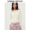 UR Women's Hollow Knit Doll Collar Short Top
