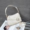 A new fashionable and versatile single-shoulder crossbody bag made of top-grain cowhide genuine leather, featuring a high-end and niche design