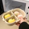 Detachable 3 Compartments Plastic Lunch Box For Kids School Picnic Portable Leak-proof Cartoon Fruit Bento Box Microwave Safe