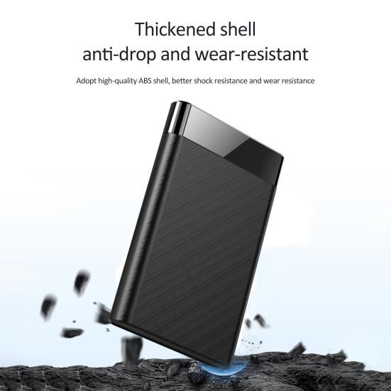 HDD Gehäuse Plug and Play 2,5-Zoll Werkzeuglos Mobiles Festplattenlaufwerk Trägerbox Schützendes Kunststoff USB3.1 SATA SSD Gehäuse