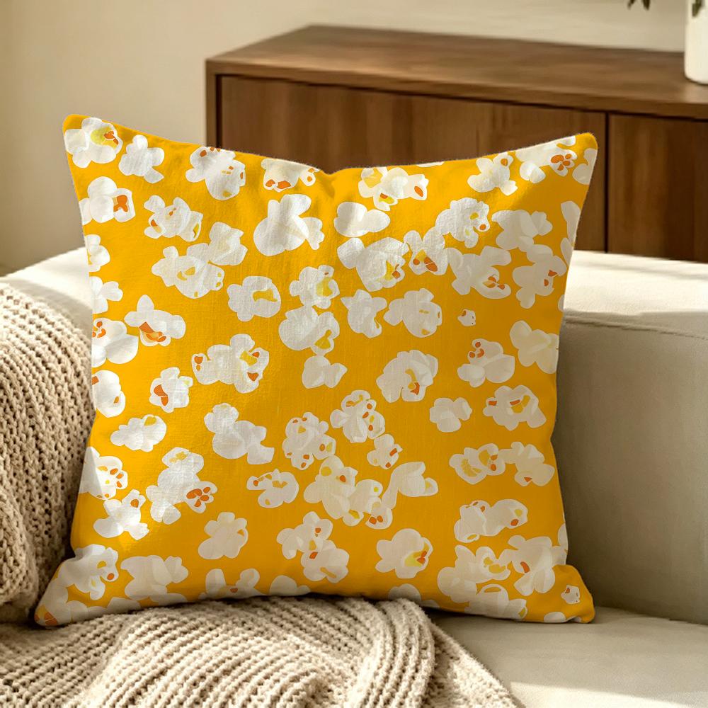 Food Popcorn Cushion Cover Pillow Cover Nordic Minimalist Throw Doublesided Print Cushion Case For Sofa Bedroom Decor