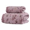 Floral Coral Fleece Bath Towel Set - Thick, Soft, and Super Absorbent with Lace Detailing