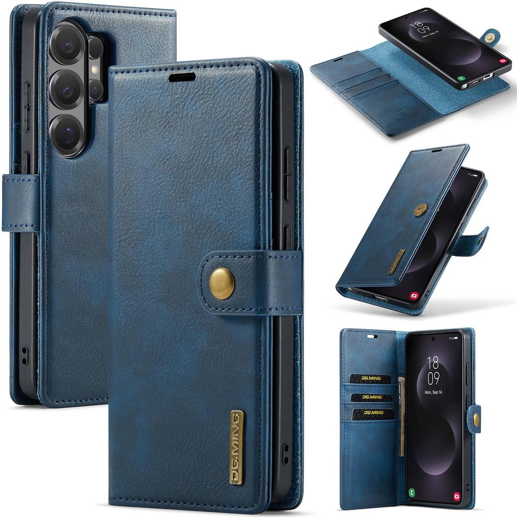 2-in-1 Removable Magnetic Flip PU Leather Case Card Wallet Holder Phone Back Cover For Samsung Galaxy S26 Ultra S25 S24 S23 S22 Plus Protector Skins