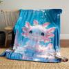 Cute Pink and White Aquatic Creature with Fins In a Sparkling Blue Water. for All Seasons Blanket Lunch Break Throw Gift