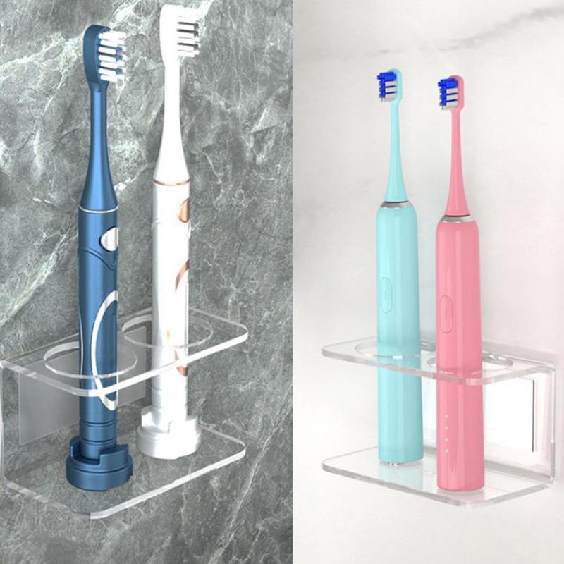 Non Perforated Toothbrush Holder Electric Toothbrush Base Space Saving Wall Mounted Toothbrush Holder Bathroom Accessory