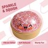 Portable Glitter Dumpling Squishy Squeeze Toy 1Pcs With Box Soft Sensory Fidget Toy For Stress Relief Long Journey Use