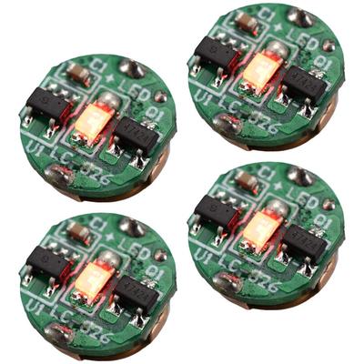 TOREJAX Magnetschalter LED Set aus Knopfzellenbatterie Beleuchtungsteilen für Plastikmodellbau Licht, 4, Betrieben, (rot)