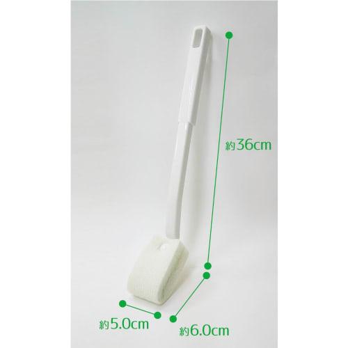 Ohe Toilet Brush, Approx. 36cm H x 5cm W x 6cm D, White, Toilet Cleaner Soft CH, Compact, Slim, Acrylic Nonwoven Fabric