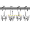 F26C Butterfly Bath Curtain Clip with Rustproof Seamlessly Roller Beads Technology for Effortlessly Curtain Movement