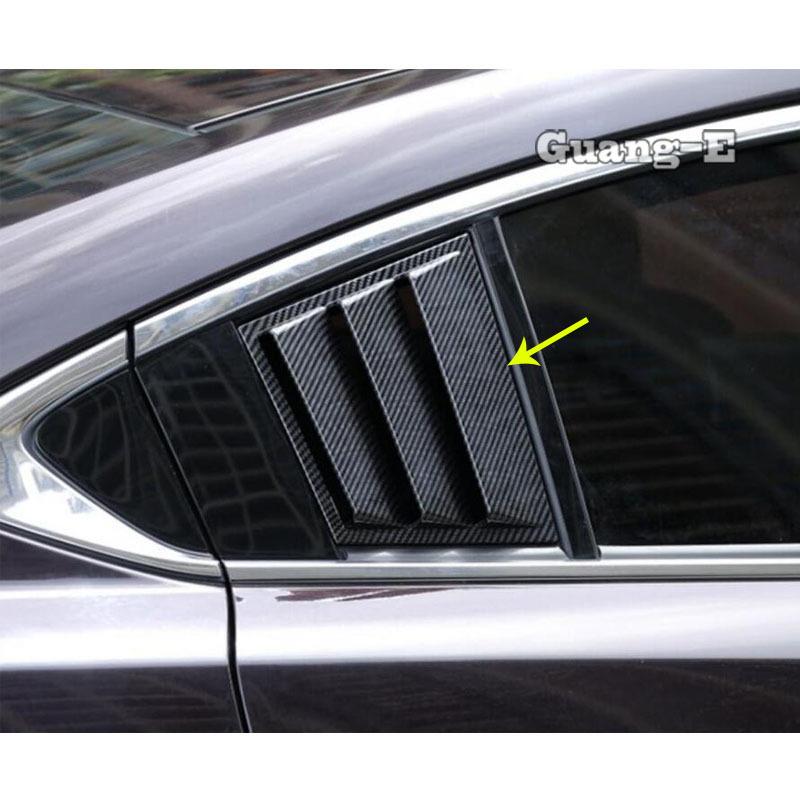 For Mazda6 Mazda 6 Atenza 2014 2015 2016 2017 2018  Sticker Cover Rear Spoiler Side Triangle Wing Window Bezel Trim Frame