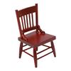1:12 Scale Dollhouse Chair Miniature Furniture Decorative Wooden Chair for Dollhouse Model Display Chestnut Color