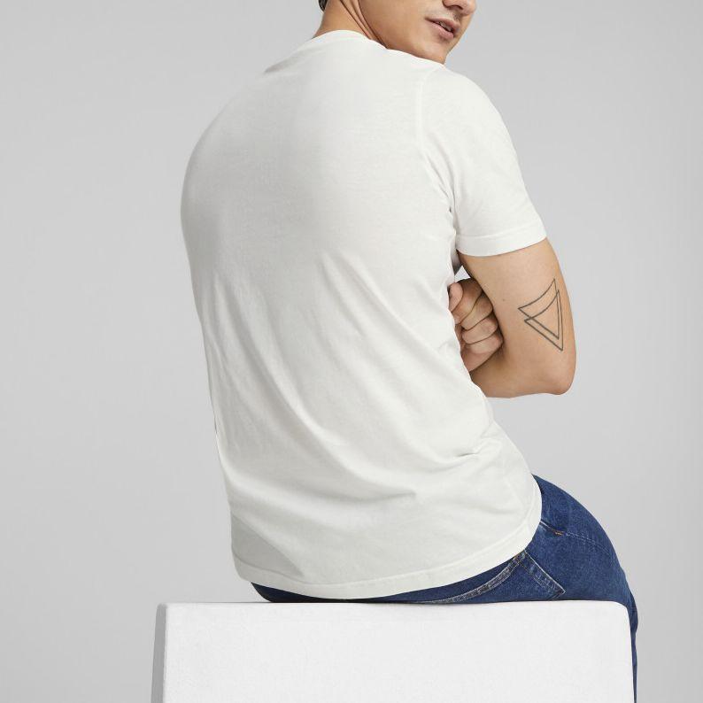 Puma Summer Splash Graphic Tee Men Tops White 677095-02