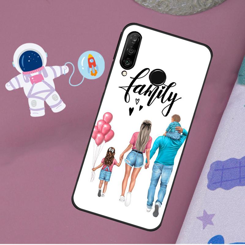 Baby Mom Daughter Girl Son Dad For Huawei Nova 10 9 SE 11 Pro Y60 Y70 Y90 Y61 Y91 Y72 Y73 12i 11i 8i P20 P30 P40 Lite Case