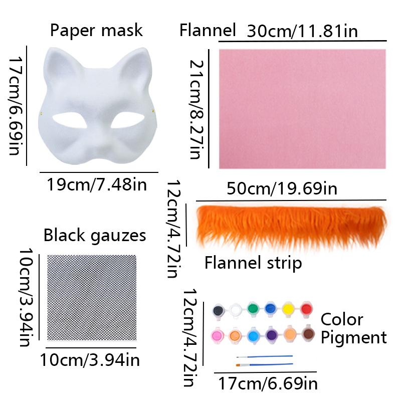 17 szt. Ręcznie Rysowane DIY Prezenty Świąteczne Zwierzę Kot Lis Maska DIY Graffiti Maska na Pół Twarzy Impreza Dostępnych Wiele Opcji