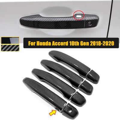 Para Honda Accord 10ª geração 2018- com Smart Keyhole Auto Exterior Door Handle Cover Trim Adesivo Proteção Kit Carro