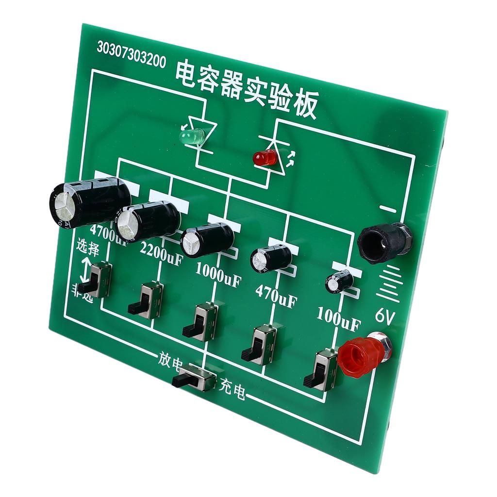 Kondensator-Experimentierplatine Lade- und Entlade-Demonstrationsplatine für den Unterricht im Klassenzimmer