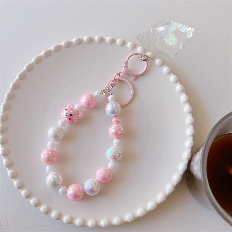 New Handmade DIY Solid Color Bead & Pearl Bracelet Pendant for Women