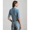 Lauren Ralph Lauren Rib Knit Elbow Sleeve Polo Tee  Wmlrknis5020152400 